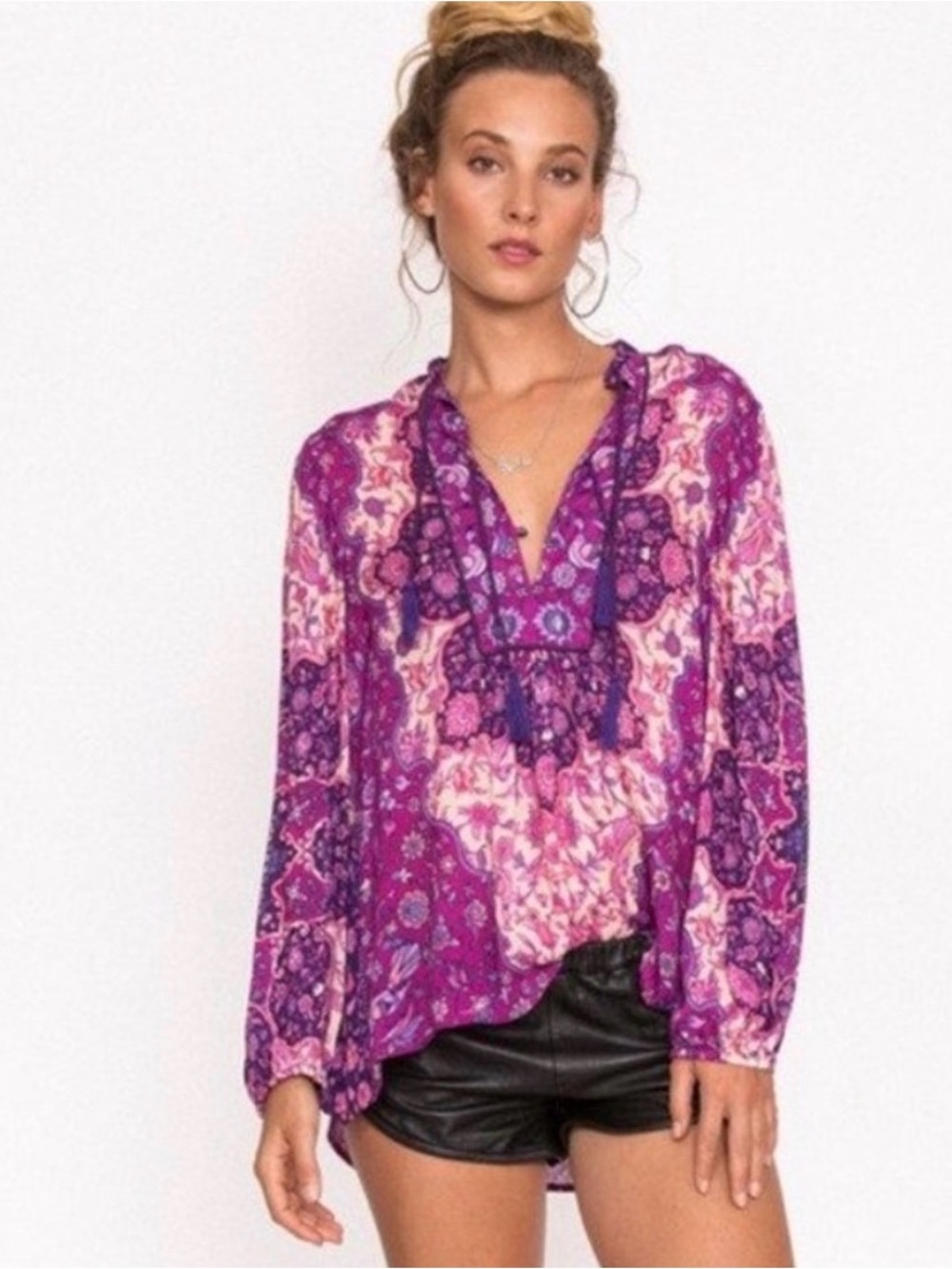 Spell Kiss The Sky blouse bust is 16 inches